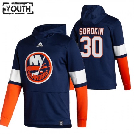 New York Islanders Ilya Sorokin 30 2020-21 Reverse Retro Sawyer Hoodie - Criança